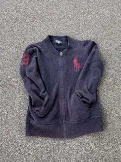 90s Polo by Ralph Lauren ジップアップ ニット 150