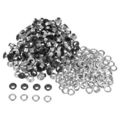 300セットのグロメットキット メタルアイレット 4mm