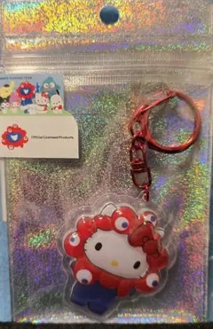 万博　ぷっくり立体キーホルダー　ハローキティ