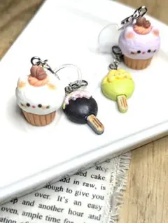 ねこちゃんカップケーキアンブレラマーカー♡ ２個セット　122