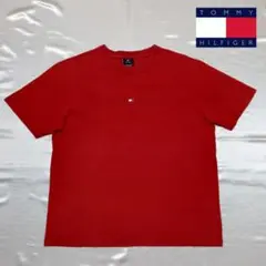 【TOMMY HILFIGER】トミーヒルフィガーの赤いTシャツ（Lサイズ）
