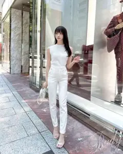 rady 神パンツ　ホワイト ビジューボタン