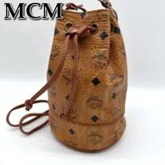 良品☆MCM ロゴグラム 巾着型 ヴィセトス ショルダー バッグ 巾着バッグ