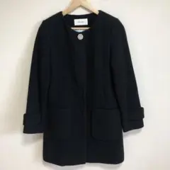 ノーカラー ブラック ビジュー