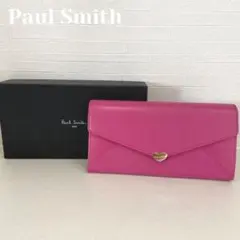 Paul Smith ポールスミス 財布 長財布 ピンク 箱付き レザー