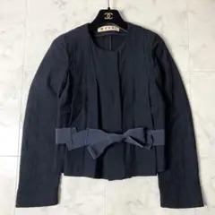 【週末限定価格】マルニ　MARNI ノーカラー　ジャケット　カーキ 2025年最新】マルニ ノーカラージャケットの人気アイテム - メルカリ