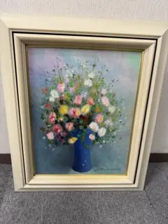 古川明雄 作 油絵 油彩 絵画 真作 額装 野の花 古川明雄 作 油絵 油彩 絵画 真作 額装 野の花 - メルカリ