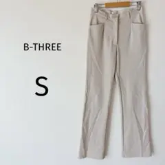 ビースリー レディース ストレッチ パンツ 美シルエット アイボリー S