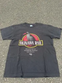 ヤンバルクイナ　沖縄　Tシャツ　ジュラシックパーク風　黒sサイズ