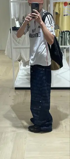 プリントデニム sol fti fuc インディエゴ バギーデニム パンツ
