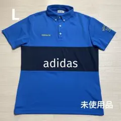 未使用品 アディダス adidas メンズ ゴルフ シャツ ブルー サイズL