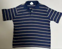 メンズポロシャツ XL 紺×ボーダー MERVYN’S ヴィンテージ