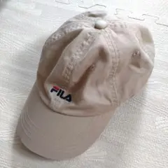 FILA ベージュ キャップ コットン ベースボールキャップ