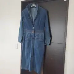 デニムワンピースレディース デニムブルー