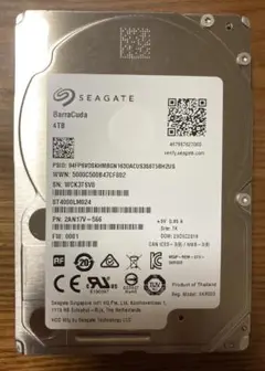 Seagate ST4000LM024（2.5 HDD 15mm厚 4TB）