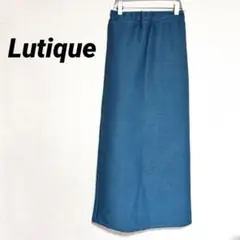 2456M Lutique しまむら　ロングスカート　ウエストゴム　キレイめ　L
