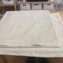 ヘリンボーンパターン 座布団カバー　無印良品　MUJI 55x59cm ２枚