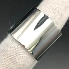 10号 CELINE Cマカダム柄 PSV ピンクシルバー リング 保存袋付き セリーヌ CELINE Cマカダム柄 リング PSV刻印指輪10号レディース