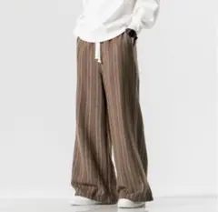 【新品✨】秋冬に大活躍❤️ ユニセックス‼️ブラウン Sサイズ ワイドパンツ