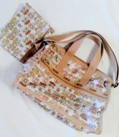 新品 レスポ アルファベット柄 ポーチ付きボストンバッグ 大