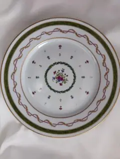 Haviland - アビランド　ヴューパリグリーン　大皿　トレイ　直径32.5cm Haviland - アビランド ヴューパリグリーン 大皿 トレイ 直径