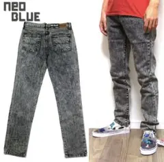 USA製 NEOBLUE ケミカルウォッシュデニム パンツ ブリーチ加工