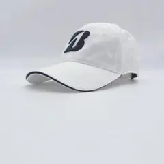 [美品]　ブリヂストン　ゴルフキャップ プロモデルキャップ　　　白　ホワイト
