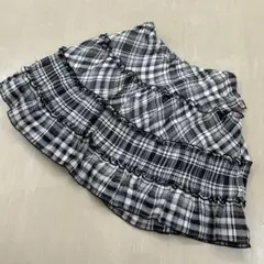 【mezzo piano】メゾピアノキッズ子供服フリル　チェックスカートM150
