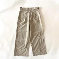 《スピック&スパン》【38】ワイドパンツ ベージュ ベルト付 ハイウエスト