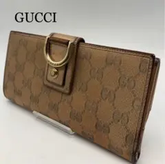 GUCCI グッチ 長財布 ブランド ブラウン GG柄 メンズ レディース