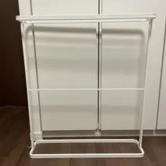 ホワイト スチール ハンガーラック