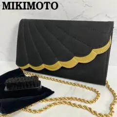 B60【極美品】ミキモト★スエードパーティバッグ　ブラシ付き　金チェーン　希少 m73813636505_1.jpg?1723292209