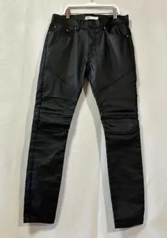 ZARA MANブラック ストレッチ スキニー バイカーパンツ