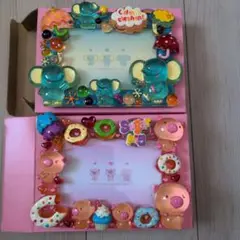 ポップな立体フォトフレーム　2個セット　ぞうさん＆ぶたさん