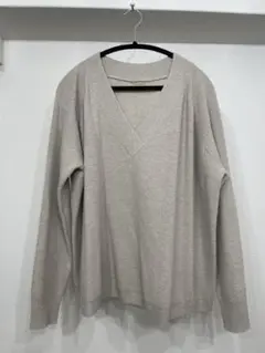 Deuxieme Classe カシミヤブレンド ミドルゲージ Vネックニット