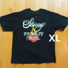 【超希少】STUSSY×FIRE BALL コラボTシャツ sizeXL