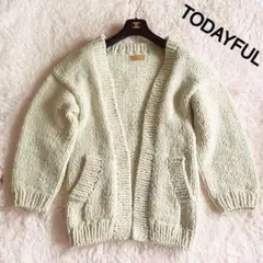 7 TODAYFUL トゥデイフル ハンドメイドニットカーディガン ウール S
