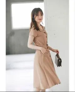 toccocloset ベルト付きトレンチ風ワンピース ecuse エキュース