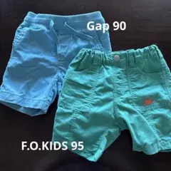 短パンまとめ90/95 gap F.O.KIDS 水色/黄緑/太陽