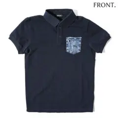 DIESEL KIDS ポロシャツ 黒 デニムポケット サイズ10（140cm）