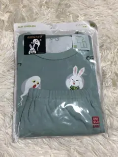 新品　UNIQLO ドライパジャマ　半袖　めがねうさぎ　90cm