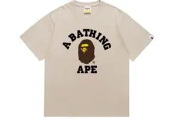 A BATHING APE ベージュ Tシャツ L