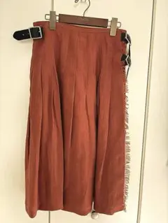 O'NEIL OF DUBLIN リネン テラコッタ キルトスカート XS