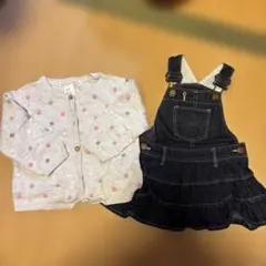 H&Mカーディガン　BabyGapジャンパースカートセット