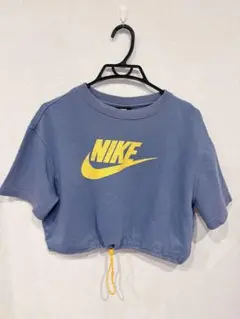NIKE ナイキ　ショート丈半袖トレーナー　スウェット　ドロスト　ぶる