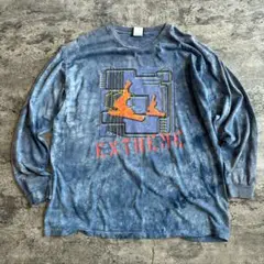 GIANT製 タイダイ EXTREME ロンT L USAロックゆるダボ 古着