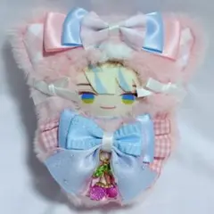 着ぐるみ ぬい服 ねこ ピンク 水色 8cm~10cm にじぱぺっと