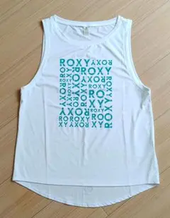 ROXY タンクトップ ホワイト ロゴプリント