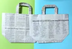 英字新聞　折りたたみトートバッグ