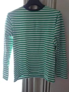 UNIQLO ウルトラストレッチ 160 トップスのみボーダー長袖Tシャツ